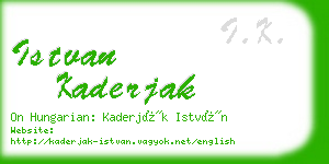 istvan kaderjak business card